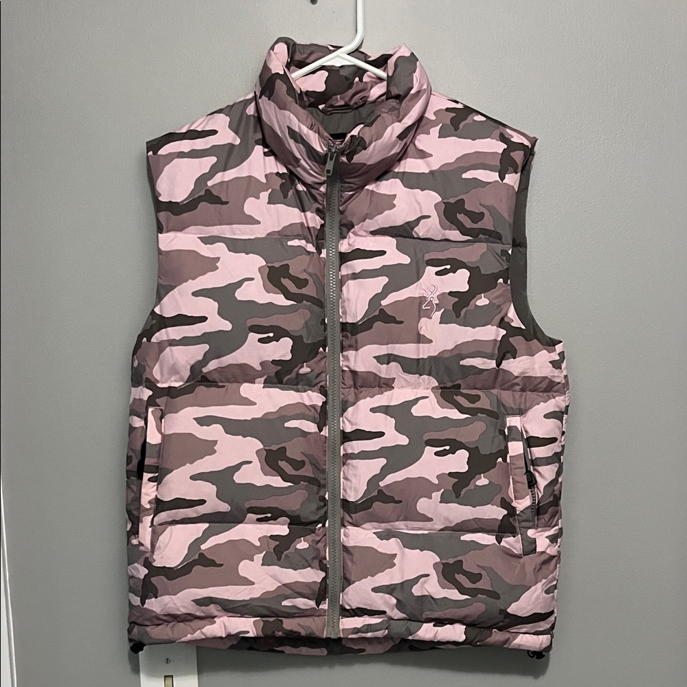 NWOT Browning Packable Pink Camo Puffer Vest